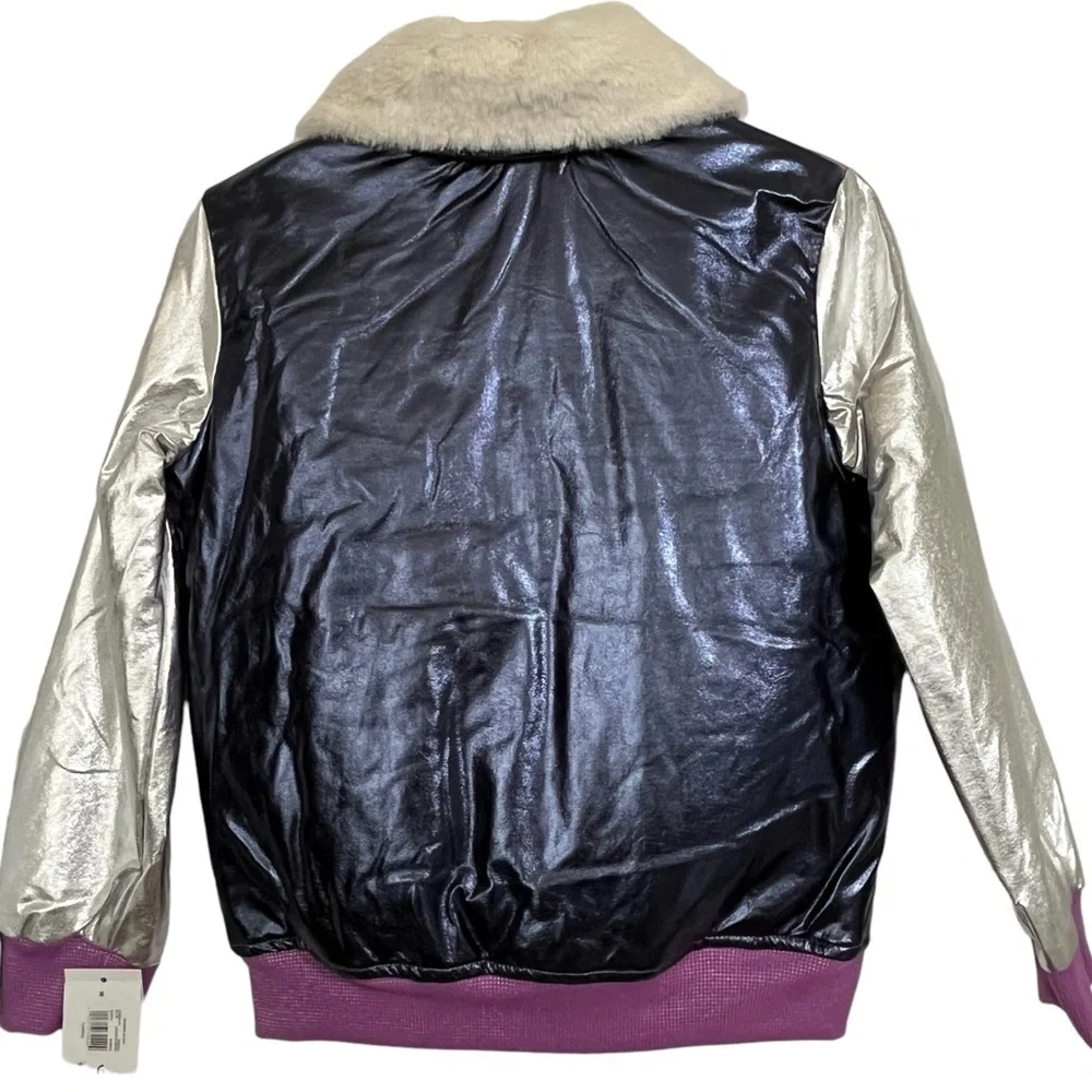 NWT Faux Fur Girls Bomber Jacket 365 Kids from Garanimals Size 6
